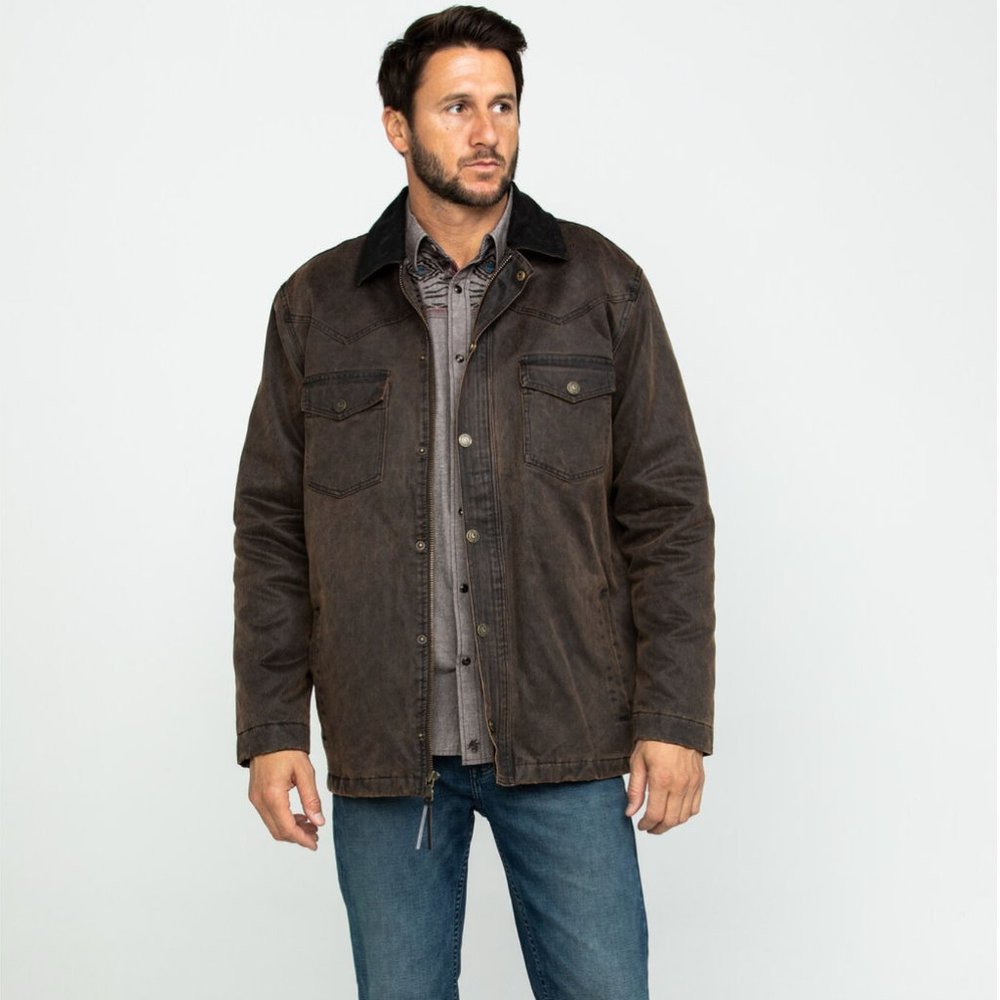 Cody James Men's Westward Oilskin Field Coat - NWT